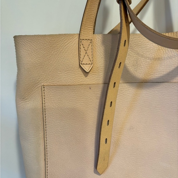 Well used Madewell medium transport tote in natural buff - Picture 5 of 12